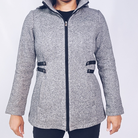 Gray Hooded Coat - Picture 3 of 10